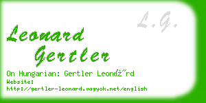 leonard gertler business card